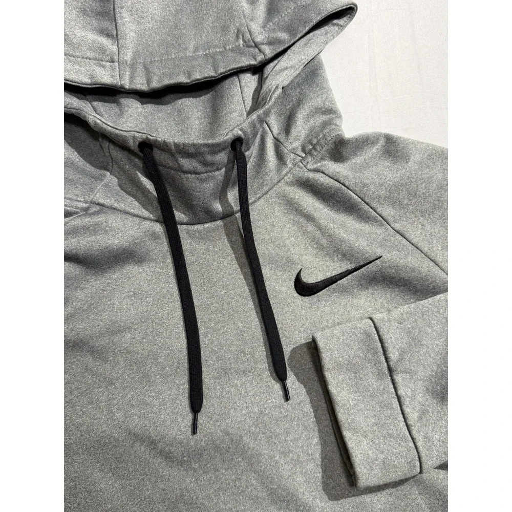 Nike Dri Fit‎ Logo Athletic Fit Hoodie Sweatshirt (Men's Small) Gray